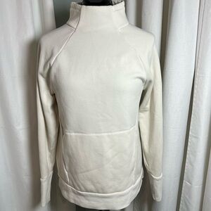 Fabletics Cream Cowl Neck Sweater with Knit Texture